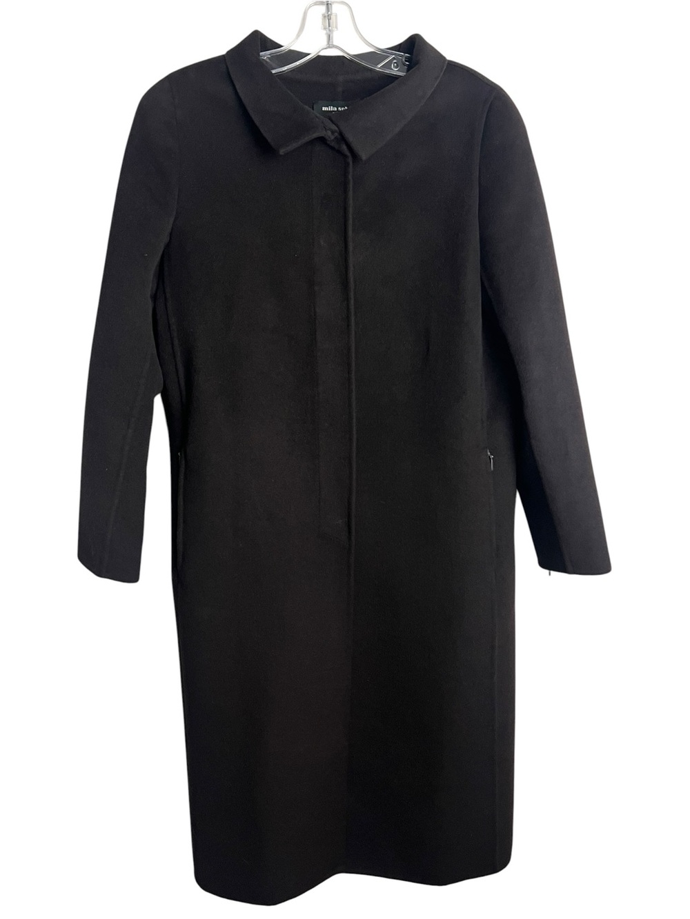 Mila Schon Vintage Cashmere Long Coat Chocolate Brown 8 Made Italy Quiet Luxury